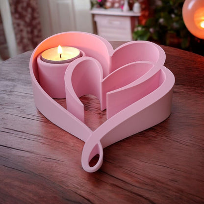 "Two Hearts" Tealight Holder