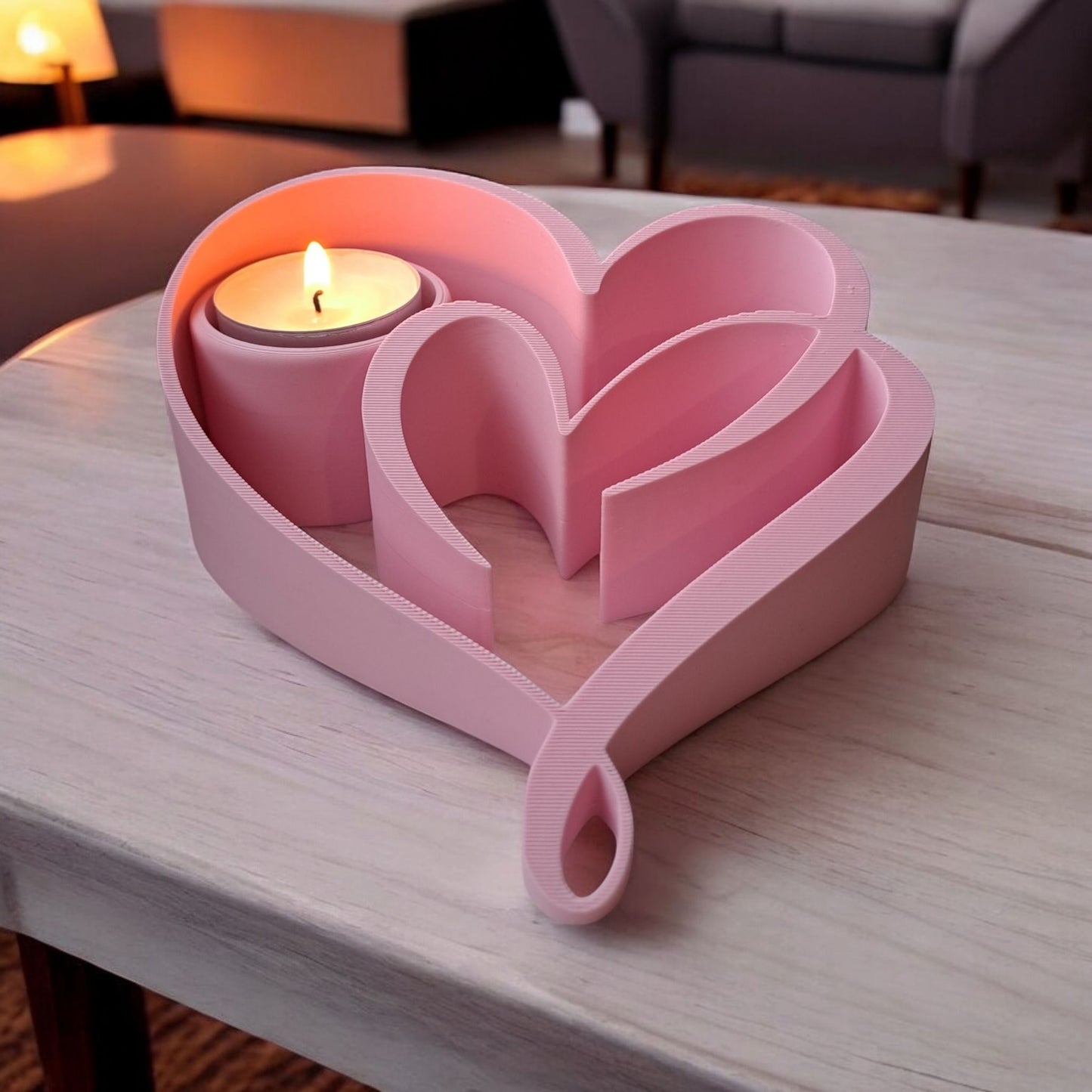 "Two Hearts" Tealight Holder