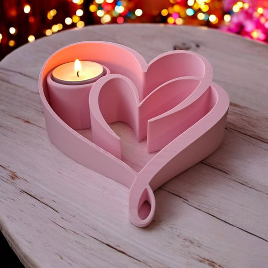 "Two Hearts" Tealight Holder