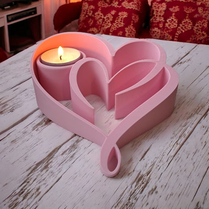 "Two Hearts" Tealight Holder