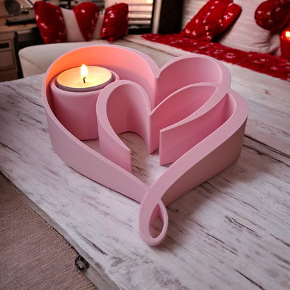 "Two Hearts" Tealight Holder