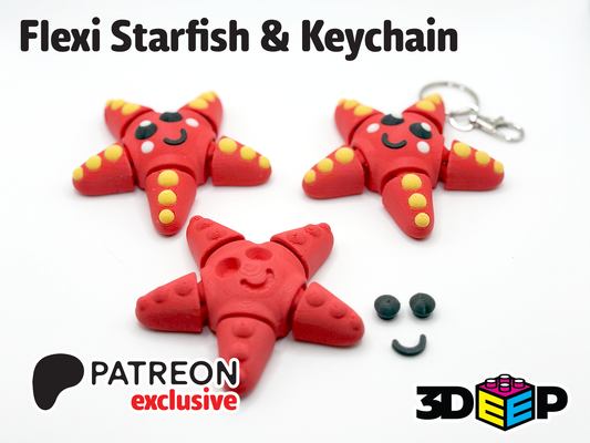 Flexi Starfish Keychain