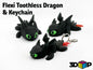 Flexi Toothless Dragon Keychain